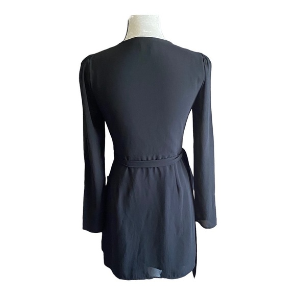 LULUS-BLACK WRAP DRESS-SIZE XS - Picture 5 of 9